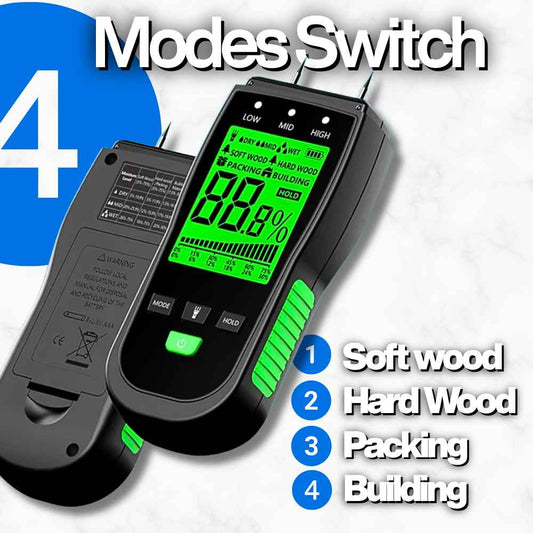 Premium Pin moisture meter with 4 modes