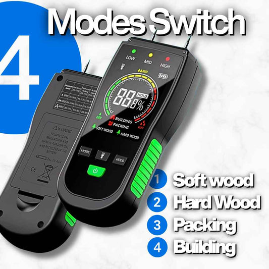 Materials modes with the Woodworking moisture meter Pro