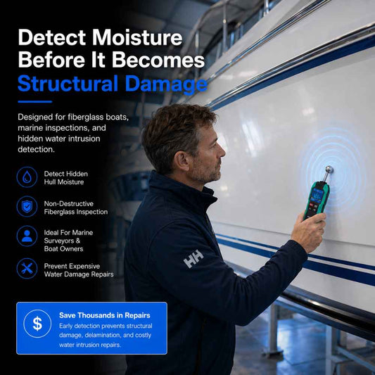 Moisture meter for boats before damage