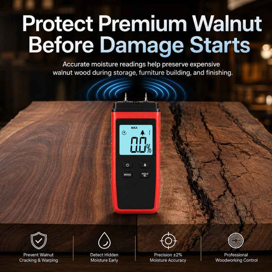 Walnut moisture meter for a perfect protection