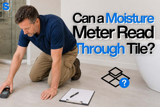 Can a moisture meter read through tile