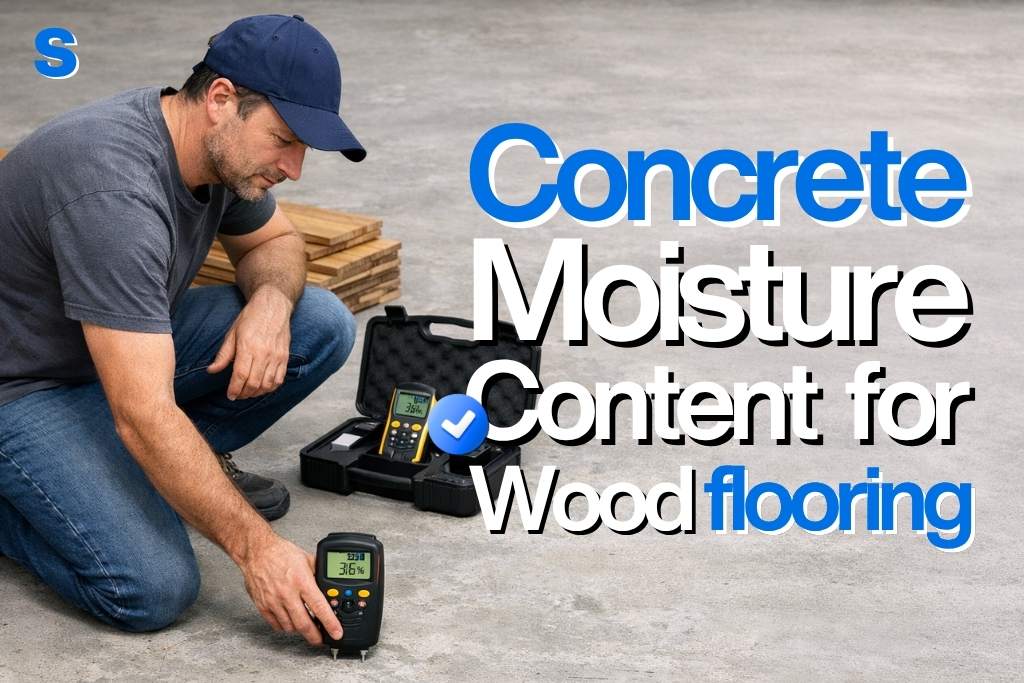 Moisture content of concrete for wood flooring