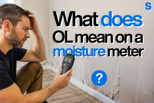 What does ol mean on a moisture meter