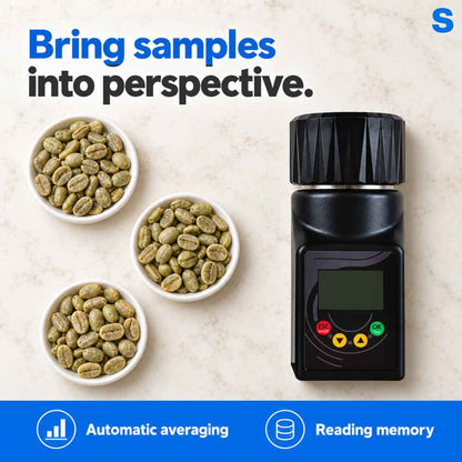 Bring samples into perspective with the Coffee moisture meter