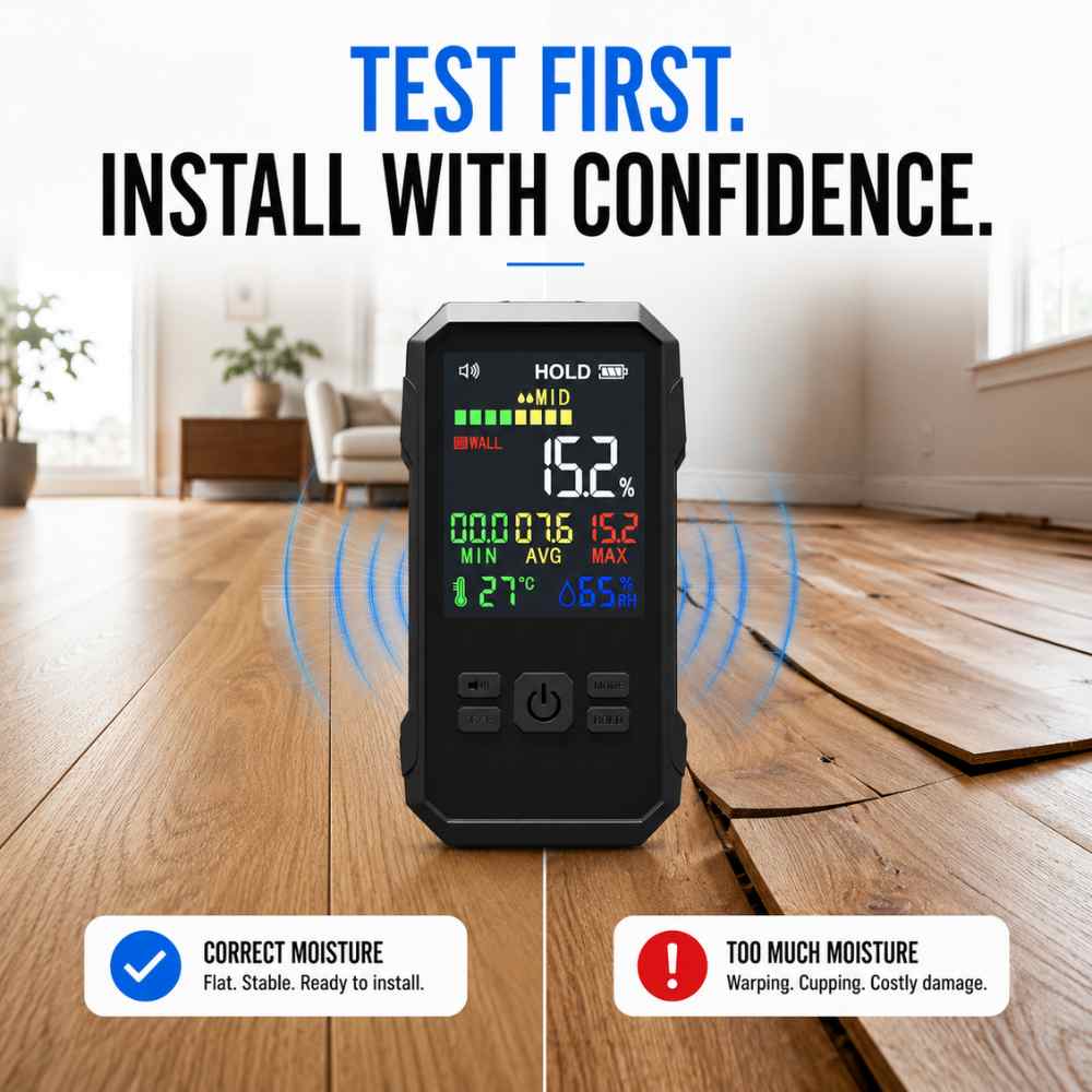 Test the Hardwood moisture meter 