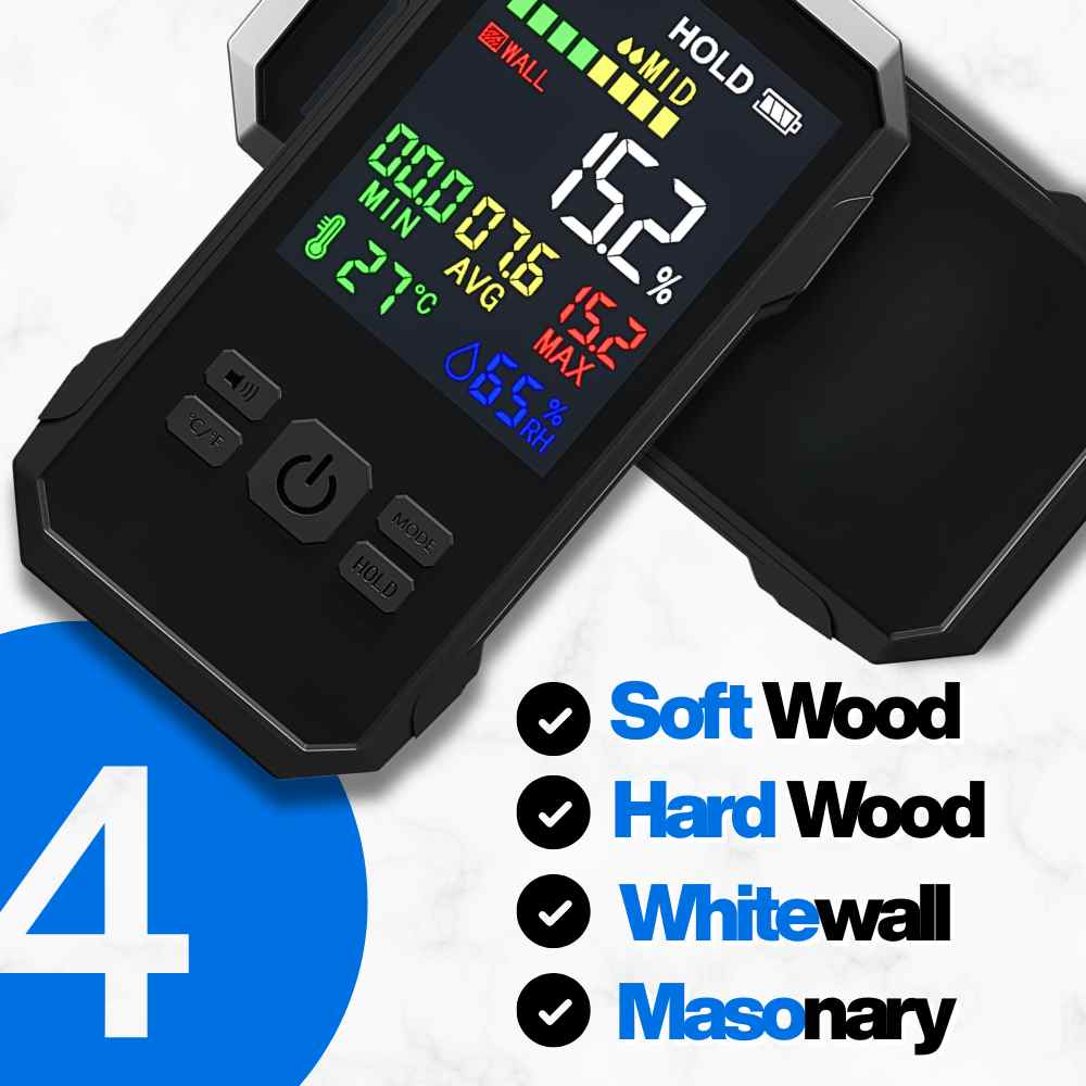 Softwood and Hardwood moisture meter | Compact