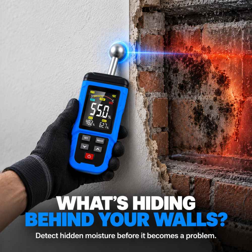 See behind the wall with the Masonry moisture meter