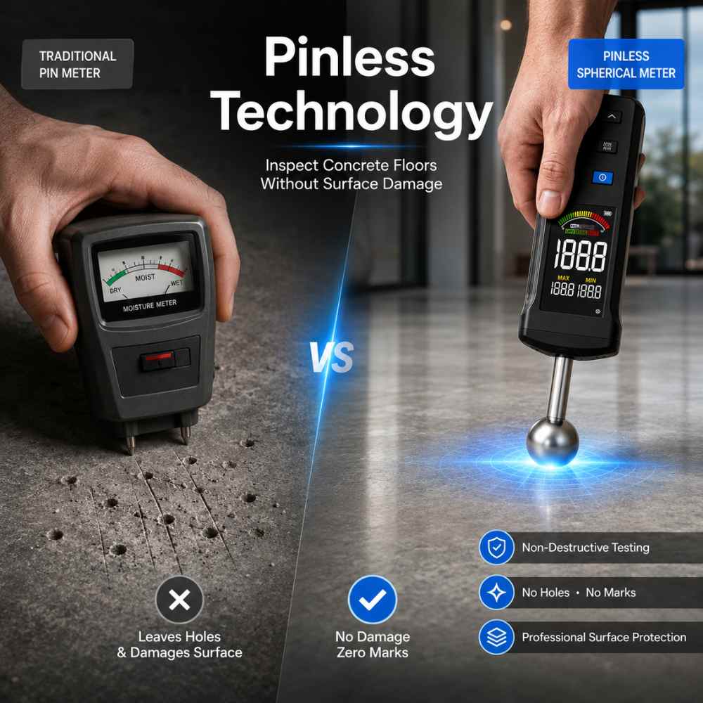 Pinless Moisture Meter Concrete Slab