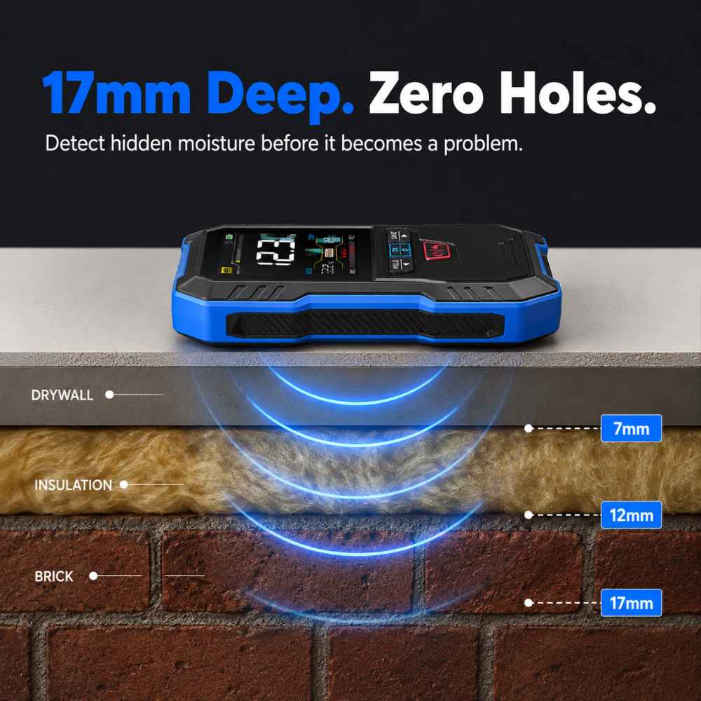 No holes with the Moisture meter for home inspection