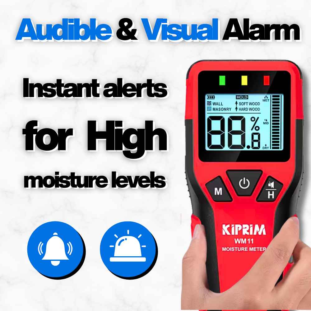 Types of alarm on the Moisture Meter for Home Inspection