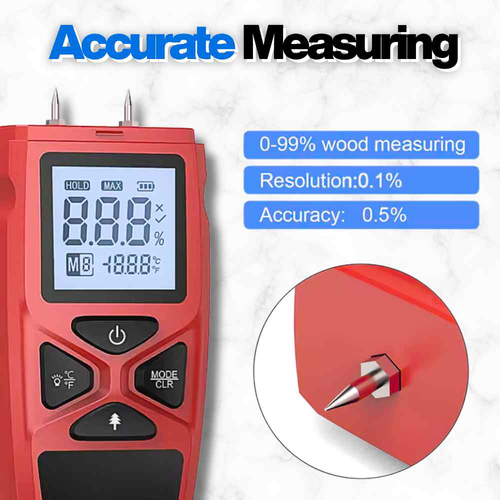 Measuring of the Field Moisture meter for cedar