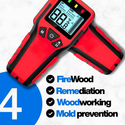 Different materials analyse with the Heavy-duty Moisture meter for home inspection