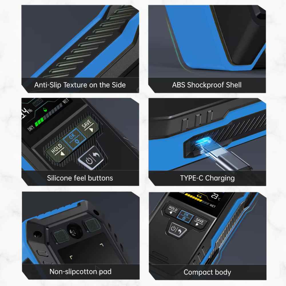 Détails of the Moisture meter for wood flooring