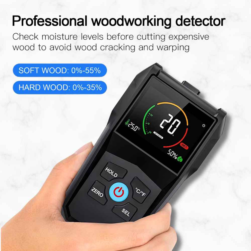 Types of wood with the Moisture meter pressure treated wood