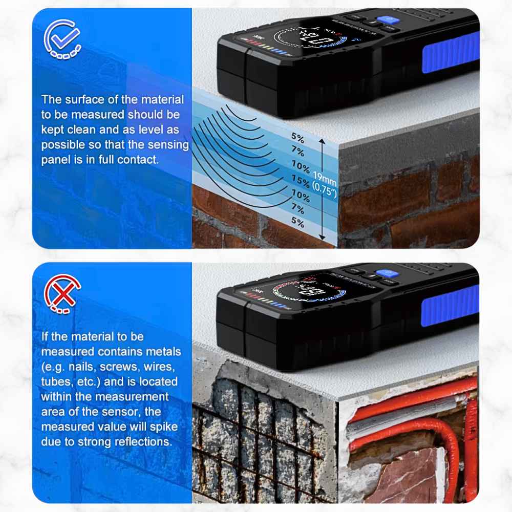 Use case of the Pinless wood moisture meter