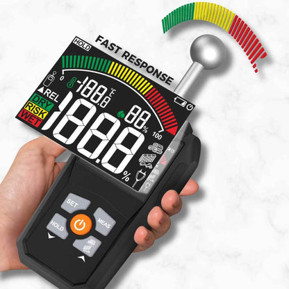 Fast response of the moisture level with the All-in-one Professional moisture meter