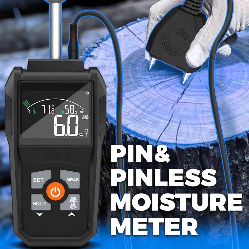 All-in-one Professional moisture meter pin and pinless