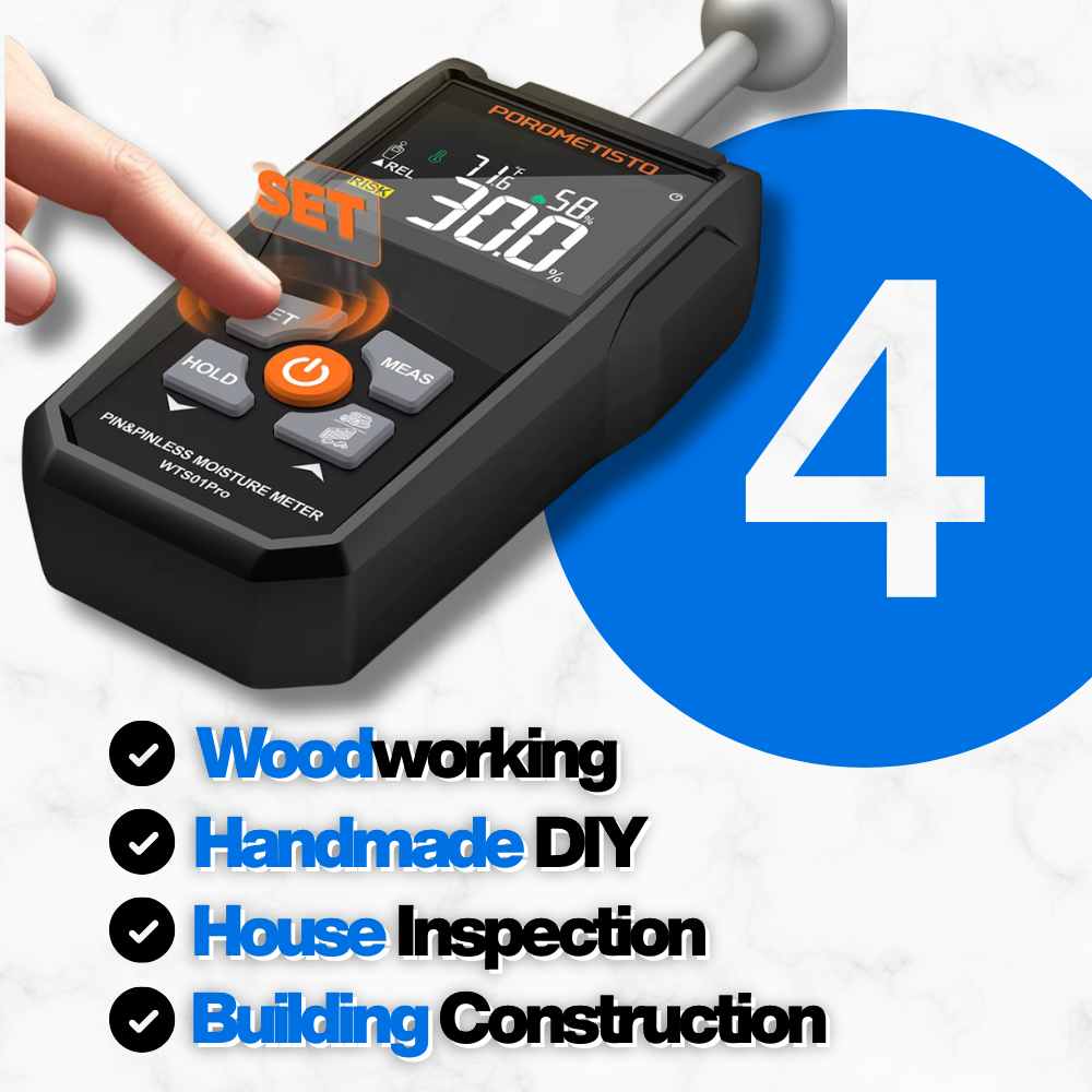 With what the Professional moisture meter​ can work