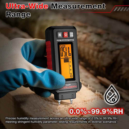 Pin type wood moisture meter​ on the wood