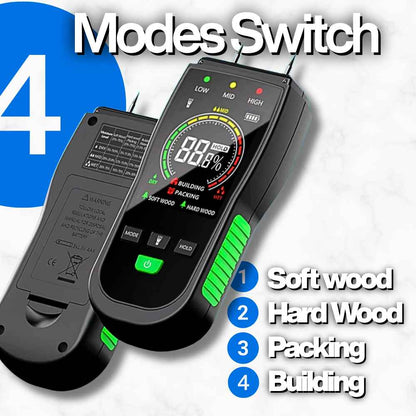 Materials modes with the Woodworking moisture meter Pro