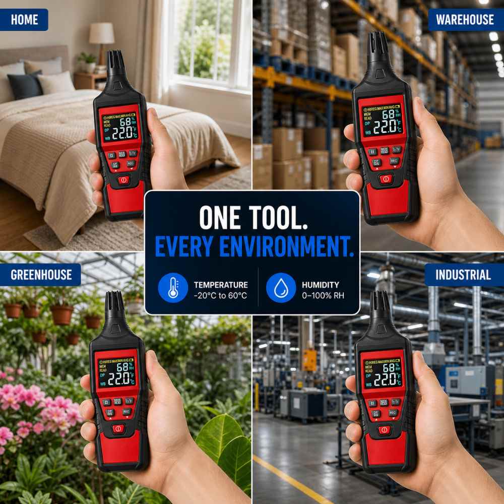 Air moisture meter​ on multiple environment 