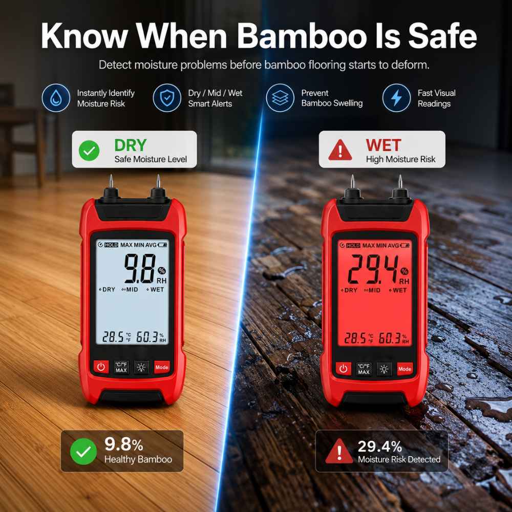 prevent swelling with the Bamboo moisture meter