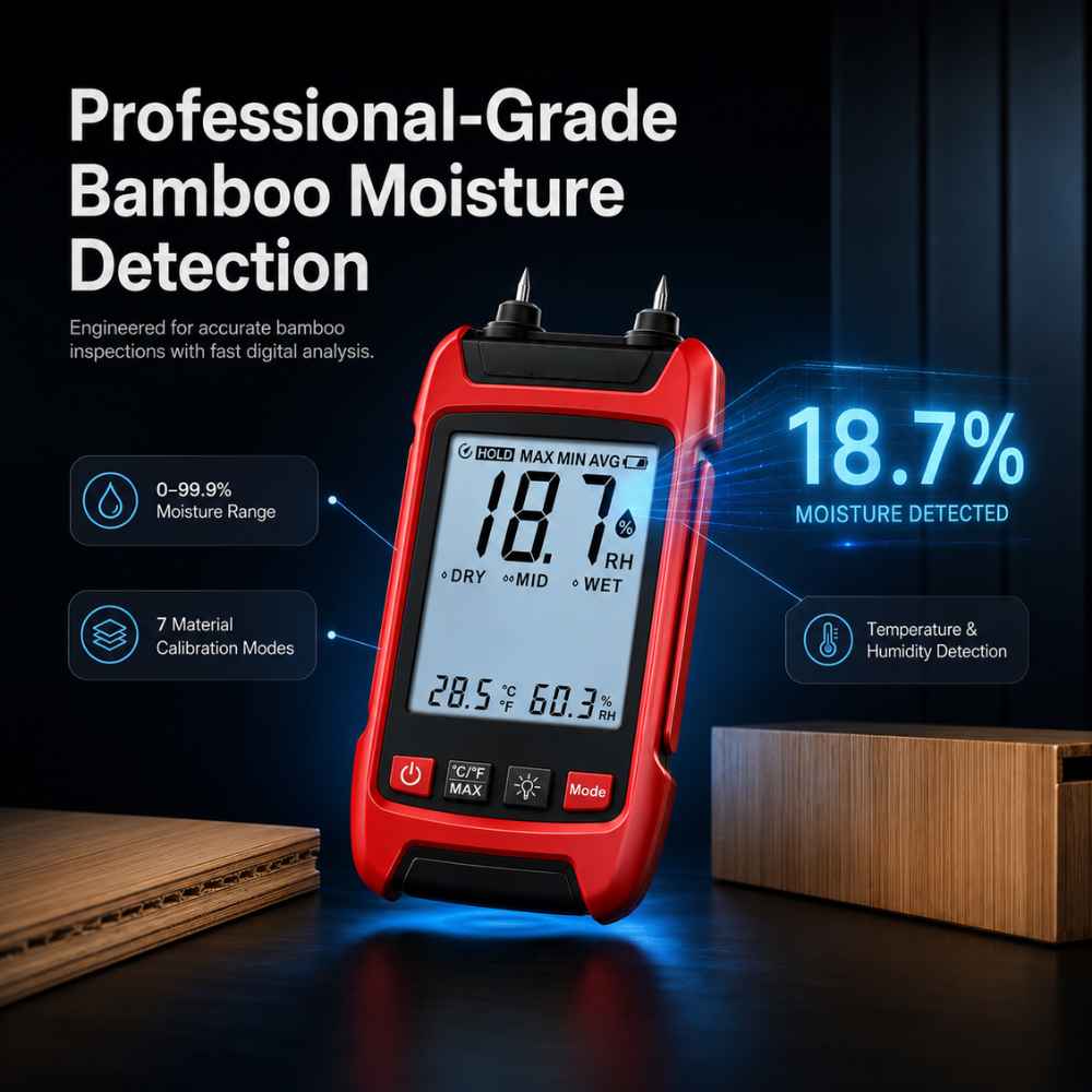 Bamboo moisture meter, professional grade