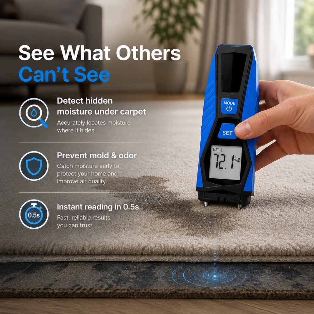 Easy detection with the Carpet moisture meter​