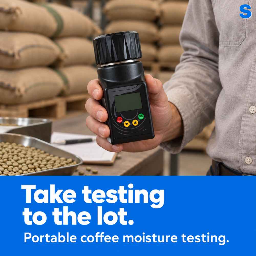 Easy test with the portable Coffee moisture meter
