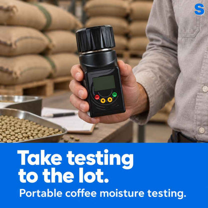 Easy test with the portable Coffee moisture meter