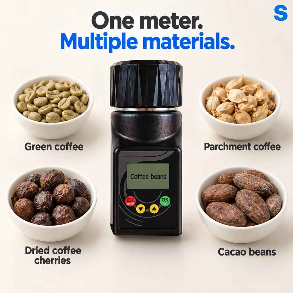 Multiple materials, only the Coffee moisture meter