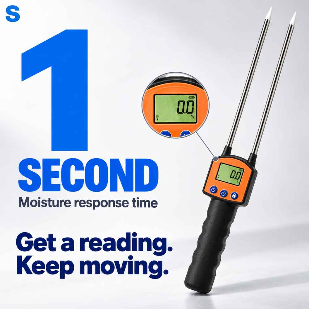Use the Hay moisture meter for Instant test 
