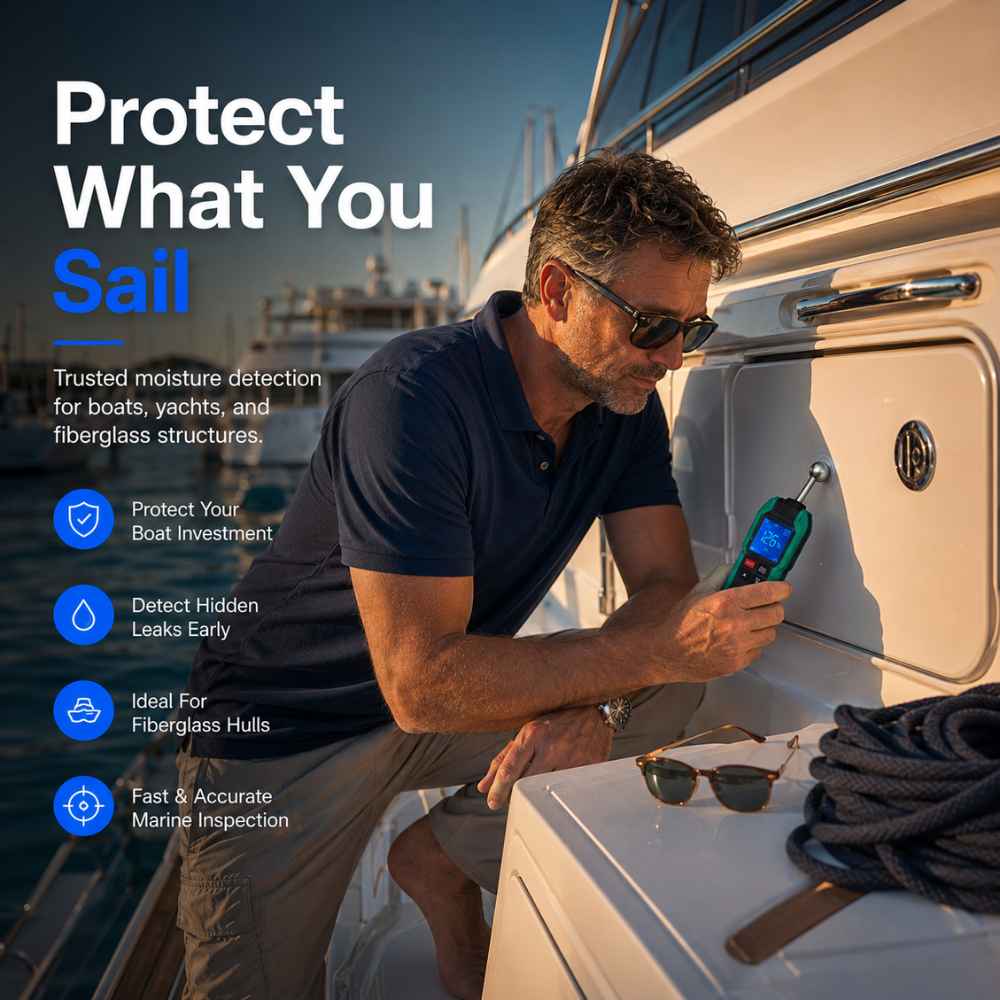 Protect your boat thank to the Moisture meter for boats