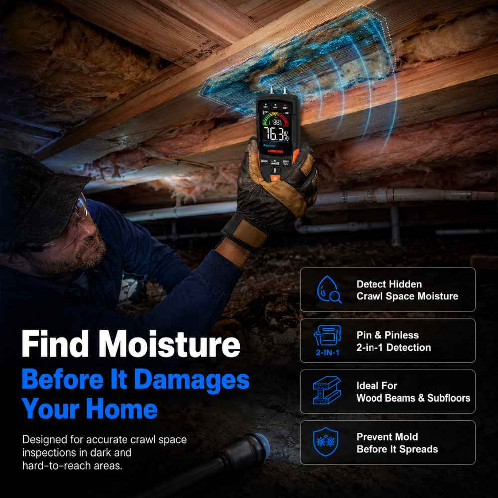 Find the Moisture in crawl space