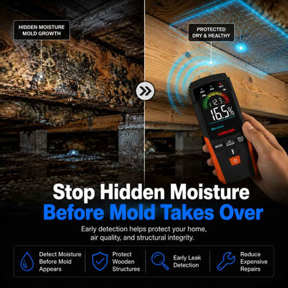 Moisture meter for crawl space stop hidden moisture