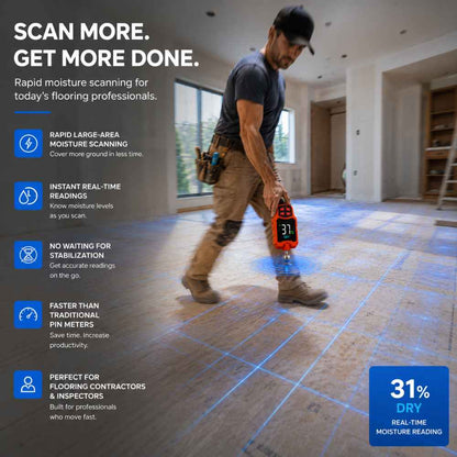 Fast scan thank to the Moisture meter for subfloor