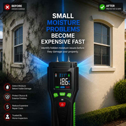 Before ans after inspection with this Stucco moisture meter
