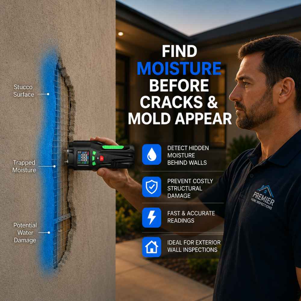 Detection with the Stucco moisture meter