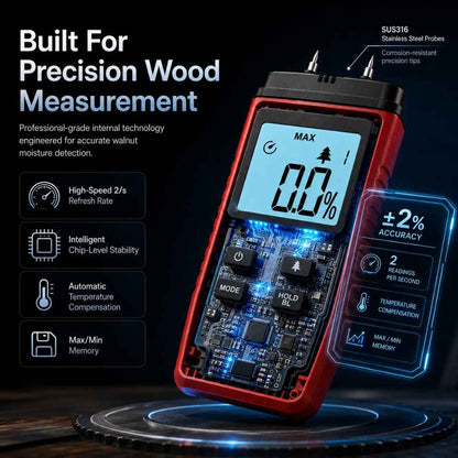 Measurement of this Walnut moisture meter