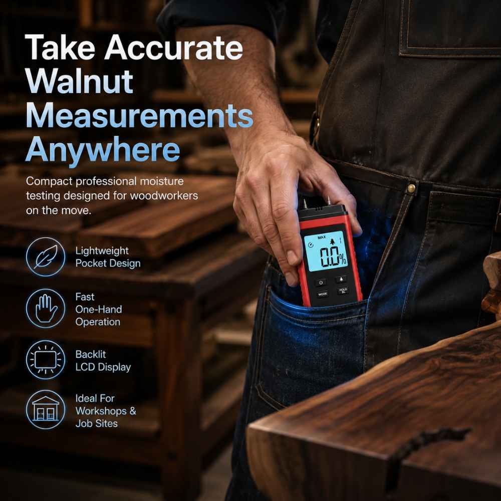 Walnut moisture meter can be take anywhere